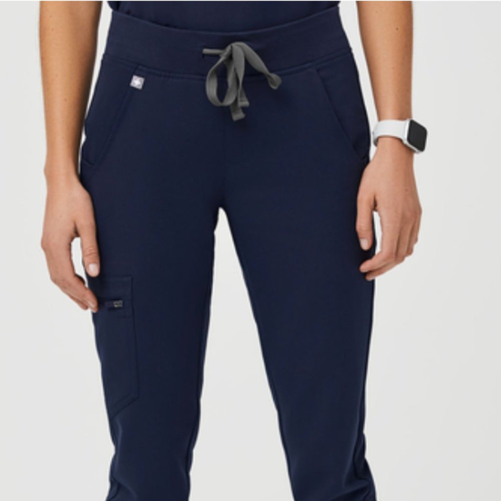 Figs Navy Zamora Jogger Scrub Pants, Size Medium